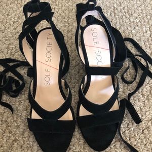 Sole Society strap up 3” heel